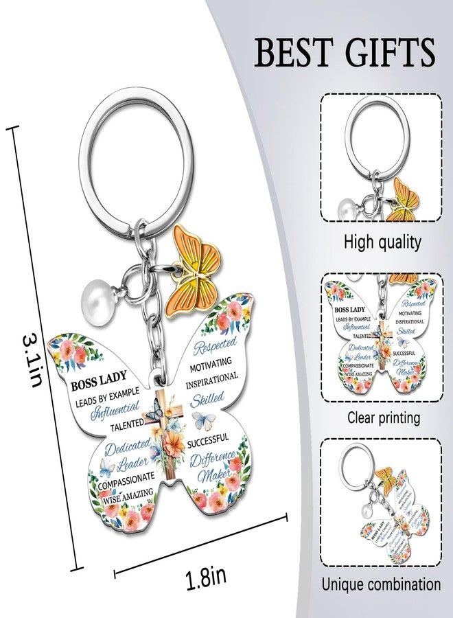 MOEXUKO Boss Lady Gifts for Women Best Boss Gifts for Women Work White Elephant Gift Ideas Bosses Keychain Thank You Gift for Bosses Leader Birthday Thanksgiving Christmas White Elephant 2025 - Image 2